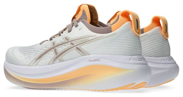 Asics Gel-Nimbus 27 hardloopschoenen wit/oranje dames