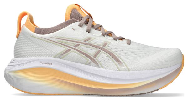 Asics Gel-Nimbus 27 hardloopschoenen wit/oranje dames