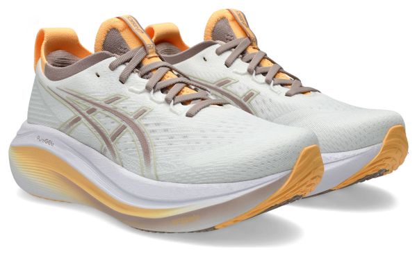 Asics Gel-Nimbus 27 hardloopschoenen wit/oranje dames