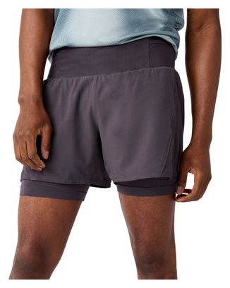 Pantalones cortos 2 en 1 Brooks High Point 2.0 Gris Hombre
