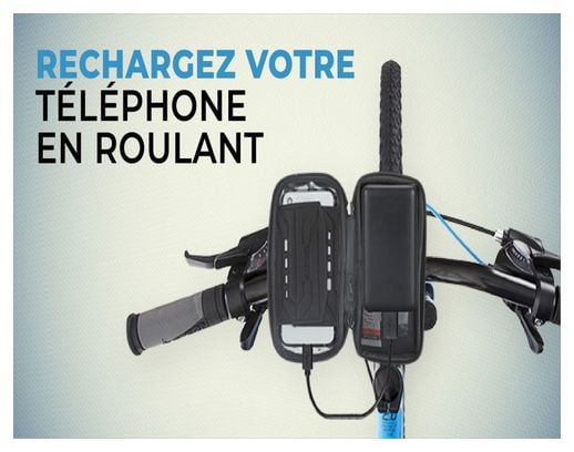 Sacoche telephone velo  fixation universelle à l'aide 3 scratchs