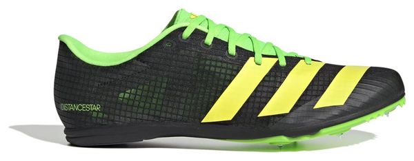 adidas running Distancestar Black Yellow Green Men's Track &amp; Field Shoe