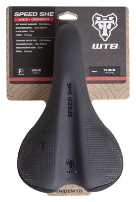 Selle Femme WTB Speed She Cromoly Noir