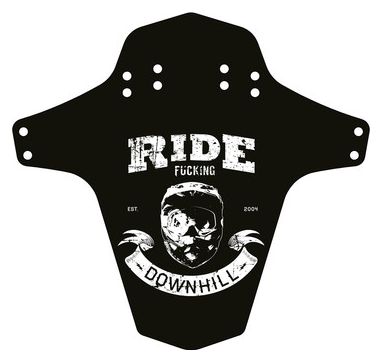 Front Fender Reverse Ride Fucking Downhill Black / White