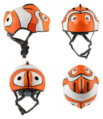 Casque de Vélo pour enfants| Poisson Clown Orange| Crazy Safety| Certifié EN1078