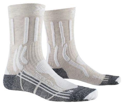 X-SOCKS Trek X Cotton Socken Damen Weiß/Anthrazitgrau