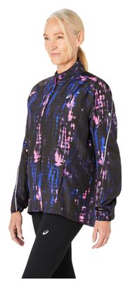 Asics Road Lite-Show Packable Windbreaker Jacket Black Multi-Color