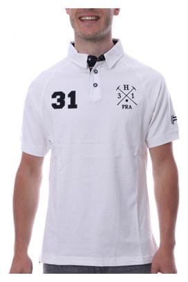 Polo blanc homme Hungaria Sport Style