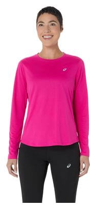 Camiseta de manga larga para mujer Asics Core Run Rosa