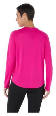 Camiseta de manga larga para mujer Asics Core Run Rosa