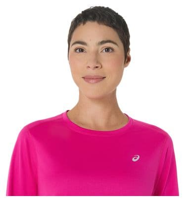 Camiseta de manga larga para mujer Asics Core Run Rosa