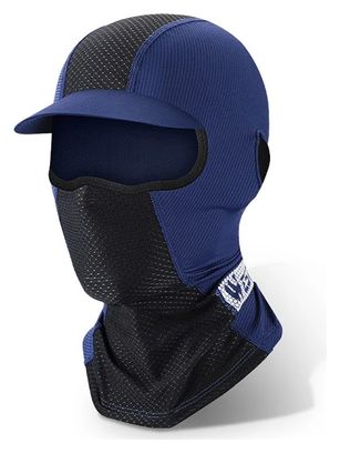 Halstuch in Kühle Seide Anti UV mit Visier Angeln blau