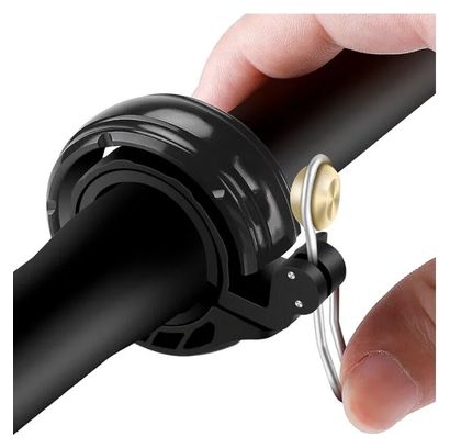 Sonnette de vélo design circulaire en cuivre - Noir