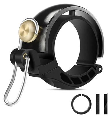 Sonnette de vélo design circulaire en cuivre - Noir