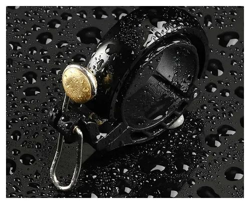 Sonnette de vélo design circulaire en cuivre - Noir