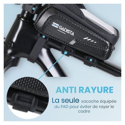 Sacoche Vélo Imperméable 1.5L Sacoche Vélo Wantalis étanche - Pochette Smartphone Tactile Amovible Support Telephone Velo