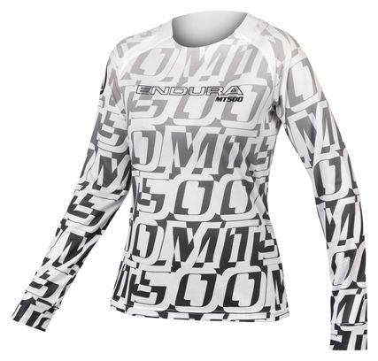 T-Shirt Imprimé Manches Longues Endura MT500 LTD Noir / Blanc