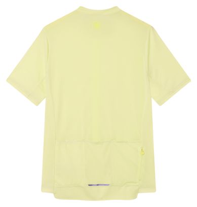 Maglia a maniche corte Endura Loop Full Zip gialla da uomo
