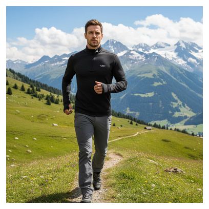 Finn Zip 210 – Sous-vêtement mérinos zippé chaud noir