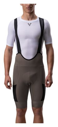 Pantaloncini da ciclismo LeBram Off-Road Cargo, marrone talpa