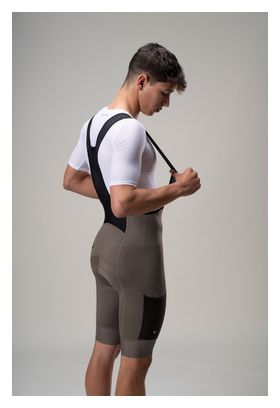 Pantaloncini da ciclismo LeBram Off-Road Cargo, marrone talpa
