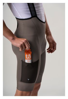 Pantaloncini da ciclismo LeBram Off-Road Cargo, marrone talpa