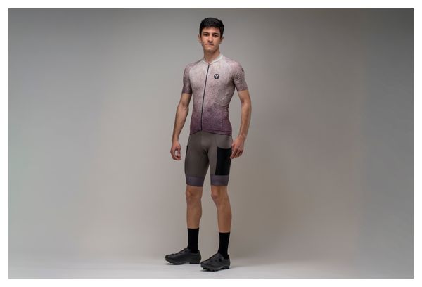 Pantaloncini da ciclismo LeBram Off-Road Cargo, marrone talpa