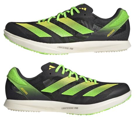 adidas running adizero Aventi Track &amp; Field Shoe Black Green Yellow Unisex