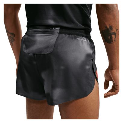 Pantalones cortos Nike AeroSwift con abertura lateral, negros, para hombre
