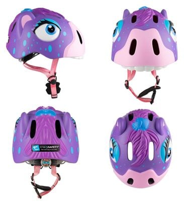 Casque de Vélo pour enfants | Poney Violet | Crazy Safety | Certifié EN1078