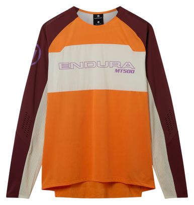 Camiseta de manga larga Endura MT500 Burner Lite naranja para hombre