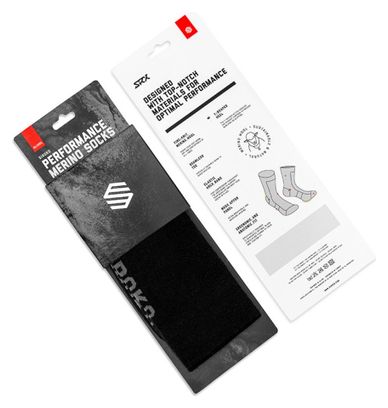 Chaussettes vélo avec laine mérinos Cyclisme Homme et Femme SRX Grappa Noir
