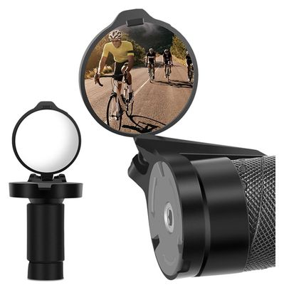 2er-Set Lenkerendenspiegel Fahrradspiegel – HD Konvexspiegel – 360° Drehung