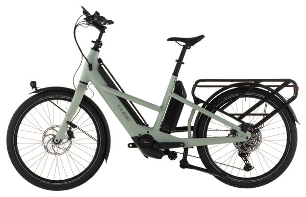 Vélo Cargo Longtail Électrique Cube Longtail Hybrid 800 Shimano Cues 11V 800 Wh 26'' Vert Pea 2026
