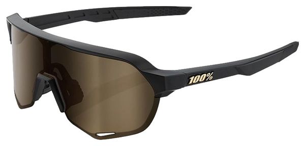 Lunettes 100% S2 Matte Black - Soft Gold Mirror