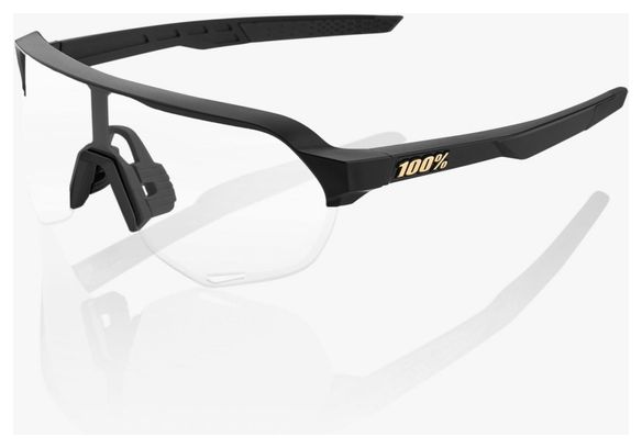 Lunettes 100% S2 Matte Black - Soft Gold Mirror