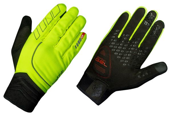 GripGrab Gloves Hurricane Hi Vis Neon Yellow