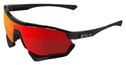 SCICON Aerotech XXL Brille Schwarz glänzend / Rot verspiegelt