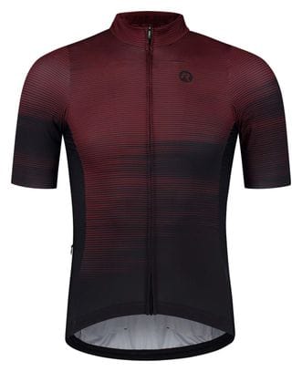 Maillot Manches Courtes Velo Rogelli Glitch - Homme - Noir/Bordeaux