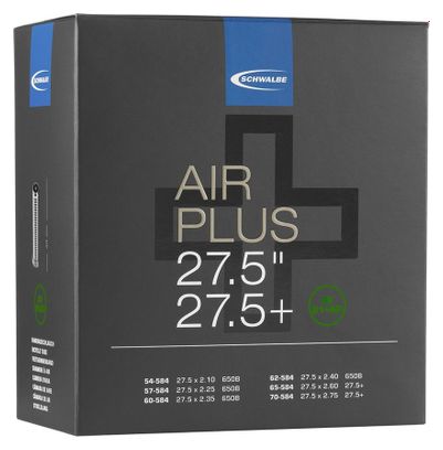 Camera d'aria Schwalbe Air Plus 27.5 Plus AV21 + valvola Shrader 40mm