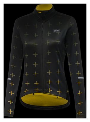 Gore Wear Progress Thermo Women's Long Sleeve Jersey Black/Yellow