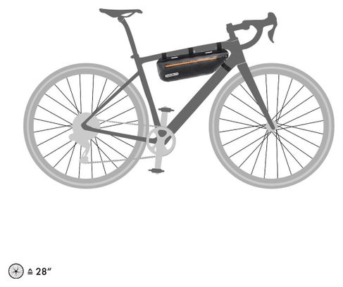 Bolsa de cuadro Ortlieb Frame-Pack Toptube 3L Negro Mate