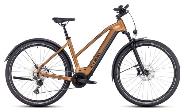 Cube Nuride Hybrid EXC 750 Allroad Trapeze Elektro-Hybrid-Fahrrad Shimano Deore 12S 750 Wh 29'' Karamellbraun 2023