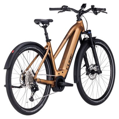 Cube Nuride Hybrid EXC 750 Allroad Trapeze Electric Hybrid Bike Shimano Deore 12S 750 Wh 29'' Caramel Brown 2023