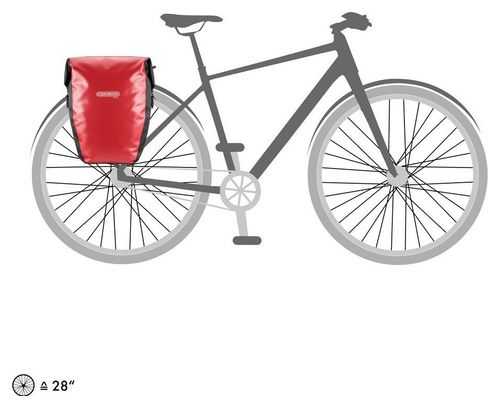 Par de Bolsas para Bicicleta Ortlieb Back-Roller City 40L (2x20L) Rojo Negro