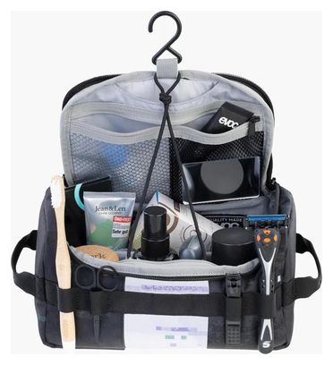 Evoc Borsa da toilette in bianco e nero 