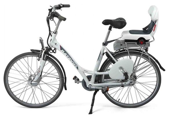 POLISPORT REAR CHILD BIKE SEAT GUPPY JUN+ ind box COOL LT GREY/DK GY