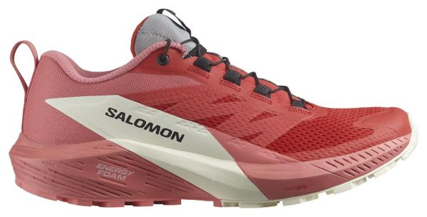 Chaussures de Trail Salomon Sense Ride 5 Rouge Rose Femme