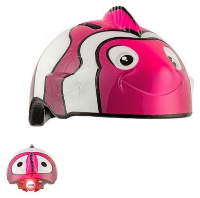 Casque de Vélo pour enfants | Poisson Clown Rose | Crazy Safety| Certifié EN1078