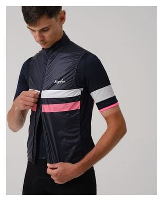 Gilet Sans Manches Rapha Brevet Bleu Marine/Rose